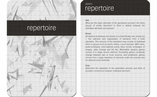 GDM card - repertoire